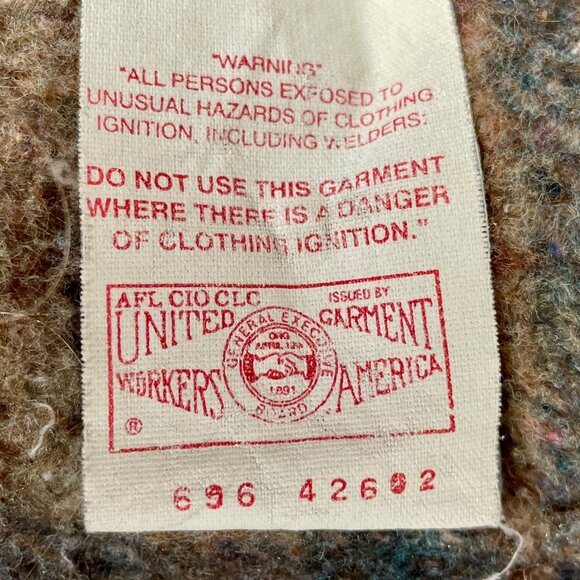 Vtg Carhartt CB0408 Blanket Lined Denim Chore Jacket Sz L Distressed Farmcore - Picture 12 of 12